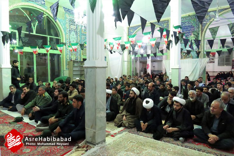 بزرگداشت سردار شهید سلیمانی در مسجد الزهرا (س) ملاقاسم شهر حبیب آباد