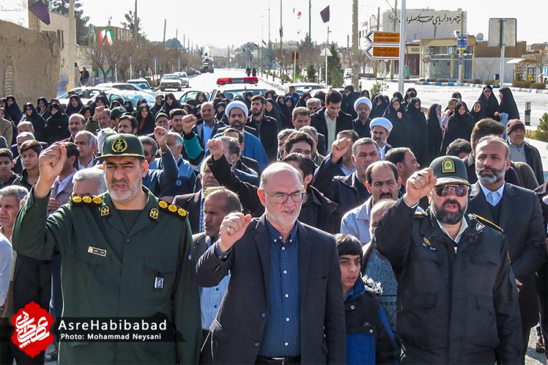راهپیمایی مردم کمشچه در حمایت از اقتدار نظام جمهوری اسلامی ایران