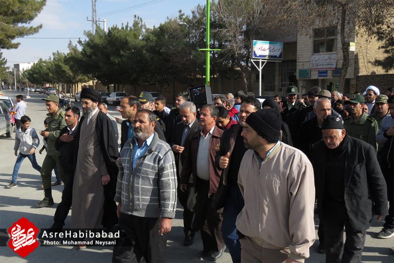 راهپیمایی مردم حبیب آباد در محکومیت ترور سردارسلیمانی