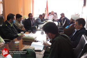 جلسه قرارگاه پدافند زیستی «طرح ملی بسیج مبارزه با کرونا» در شهرداری شاپورآباد