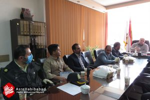 جلسه قرارگاه پدافند زیستی «طرح ملی بسیج مبارزه با کرونا» در شهرداری شاپورآباد