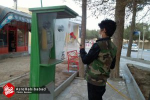 ضدعفونی معابر شهر حبیب آباد برای مقابله با ویروس کرونا