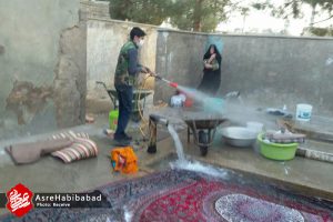 ضدعفونی معابر شهر حبیب آباد برای مقابله با ویروس کرونا