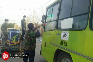 ضدعفونی معابر شهر حبیب آباد برای مقابله با ویروس کرونا