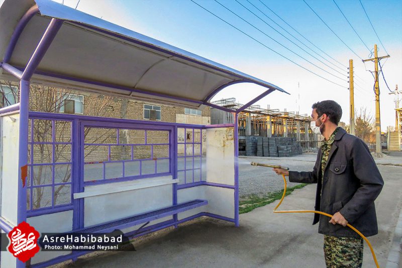 ضدعفونی معابر شهر حبیب آباد