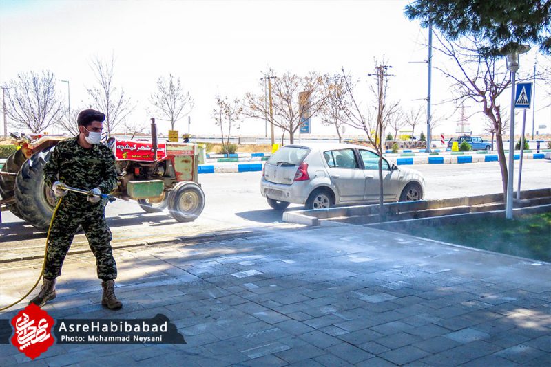 ضدعفونی معابر شهری و خودروهای ورودی کمشچه