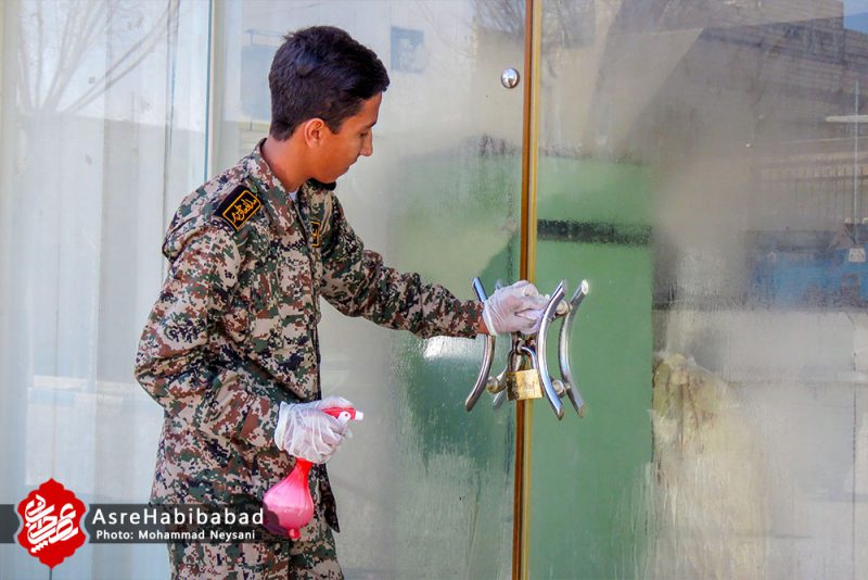ضدعفونی معابر شهری و خودروهای ورودی کمشچه