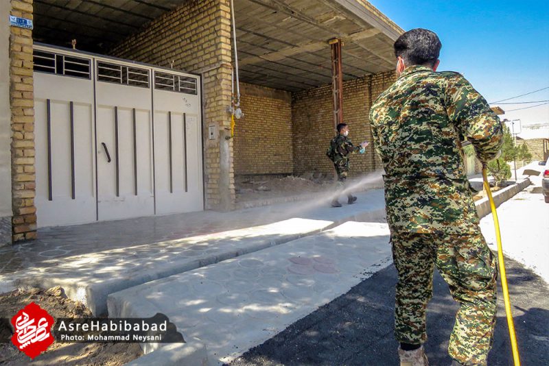 ضدعفونی معابر شهری و خودروهای ورودی کمشچه