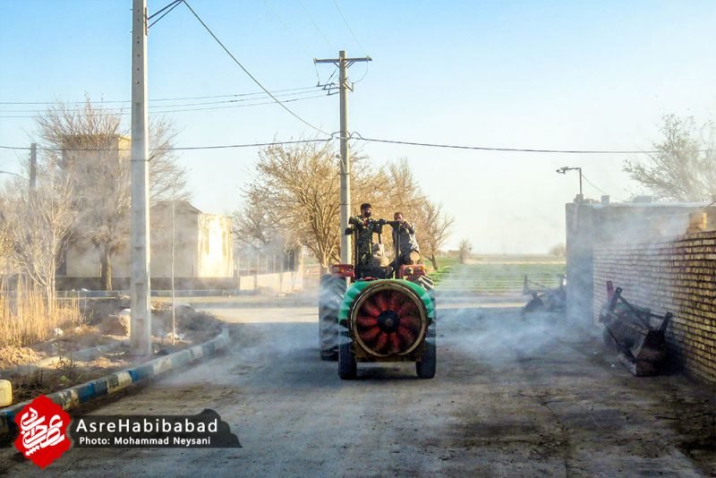 ضدعفونی مناطق محروم بخش حبیب آباد توسط جهادگران بسیجی