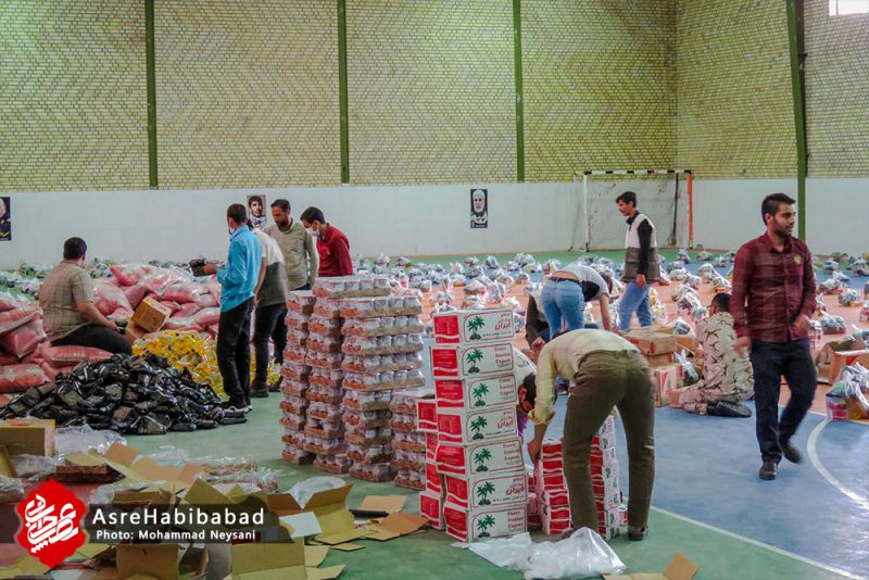 بسته بندی و آماده سازی اقلام رزمایش مواسات و کمک مومنانه شهرستان برخوار