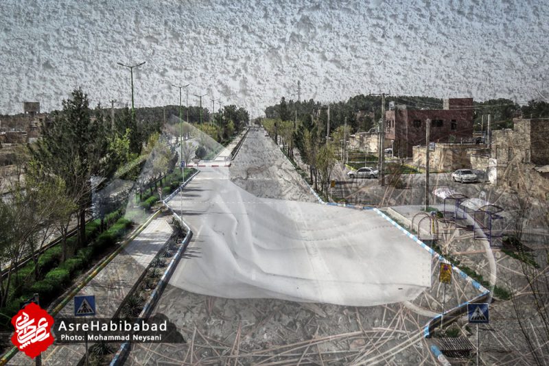 نقاب کرونا ویروس بر چهره حبیب آباد