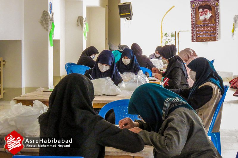 کارگاه مردمی تولید ماسک حبیب آباد
