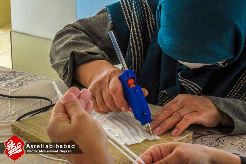 کارگاه مردمی تولید ماسک حبیب آباد