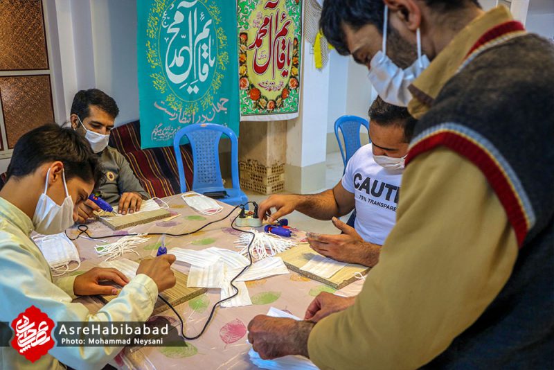 کارگاه مردمی تولید ماسک حبیب آباد