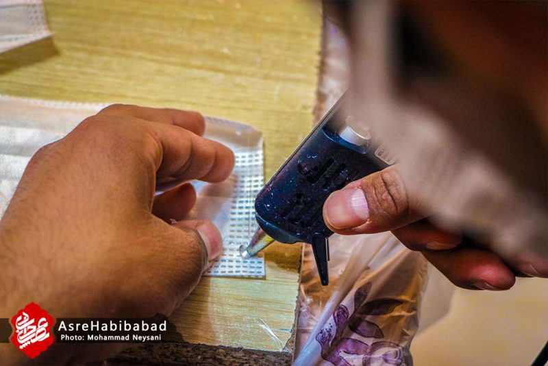 کارگاه مردمی تولید ماسک حبیب آباد