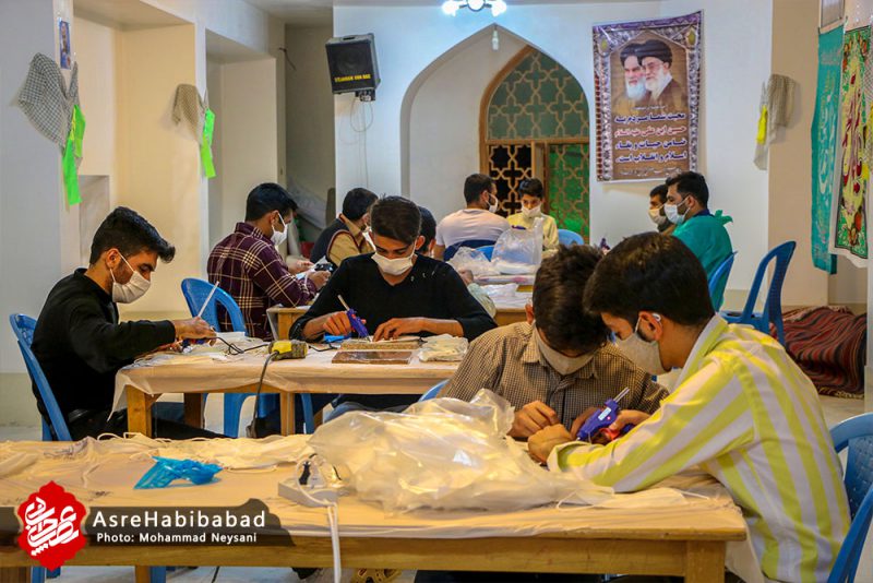 کارگاه مردمی تولید ماسک حبیب آباد