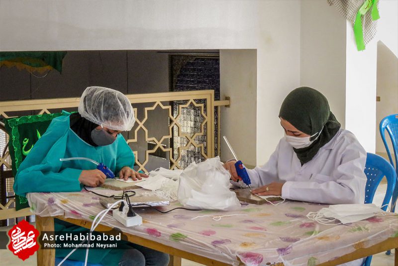 کارگاه مردمی تولید ماسک حبیب آباد