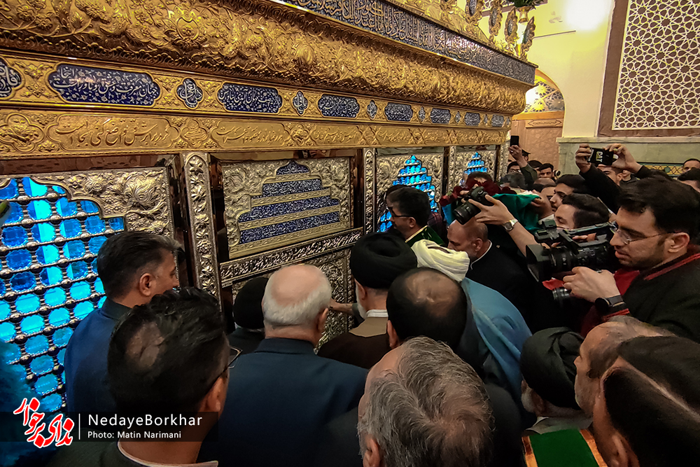 تصاویر | رونمایی از ضریح و گنبد آستان مقدس امامزاده نرمی