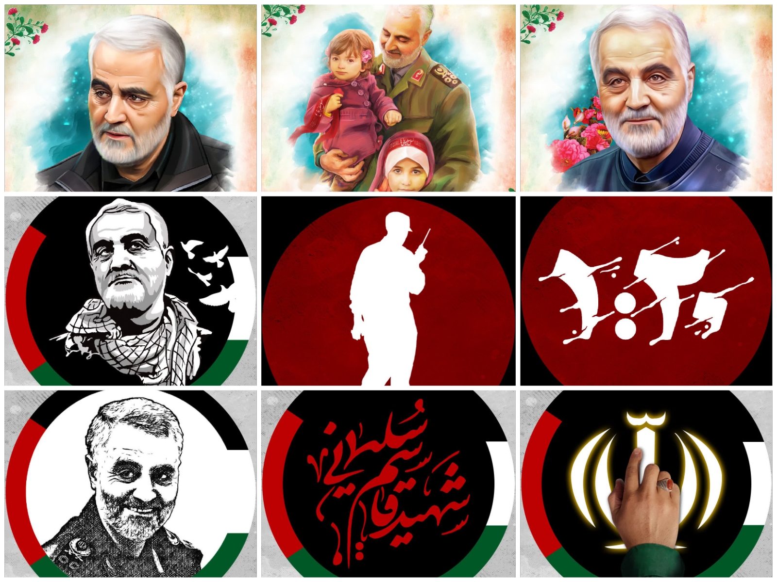 چند تصویر زیبا از سردار حاج قاسم سلیمانی مناسب برای پروفایل شبکه‌های اجتماعی