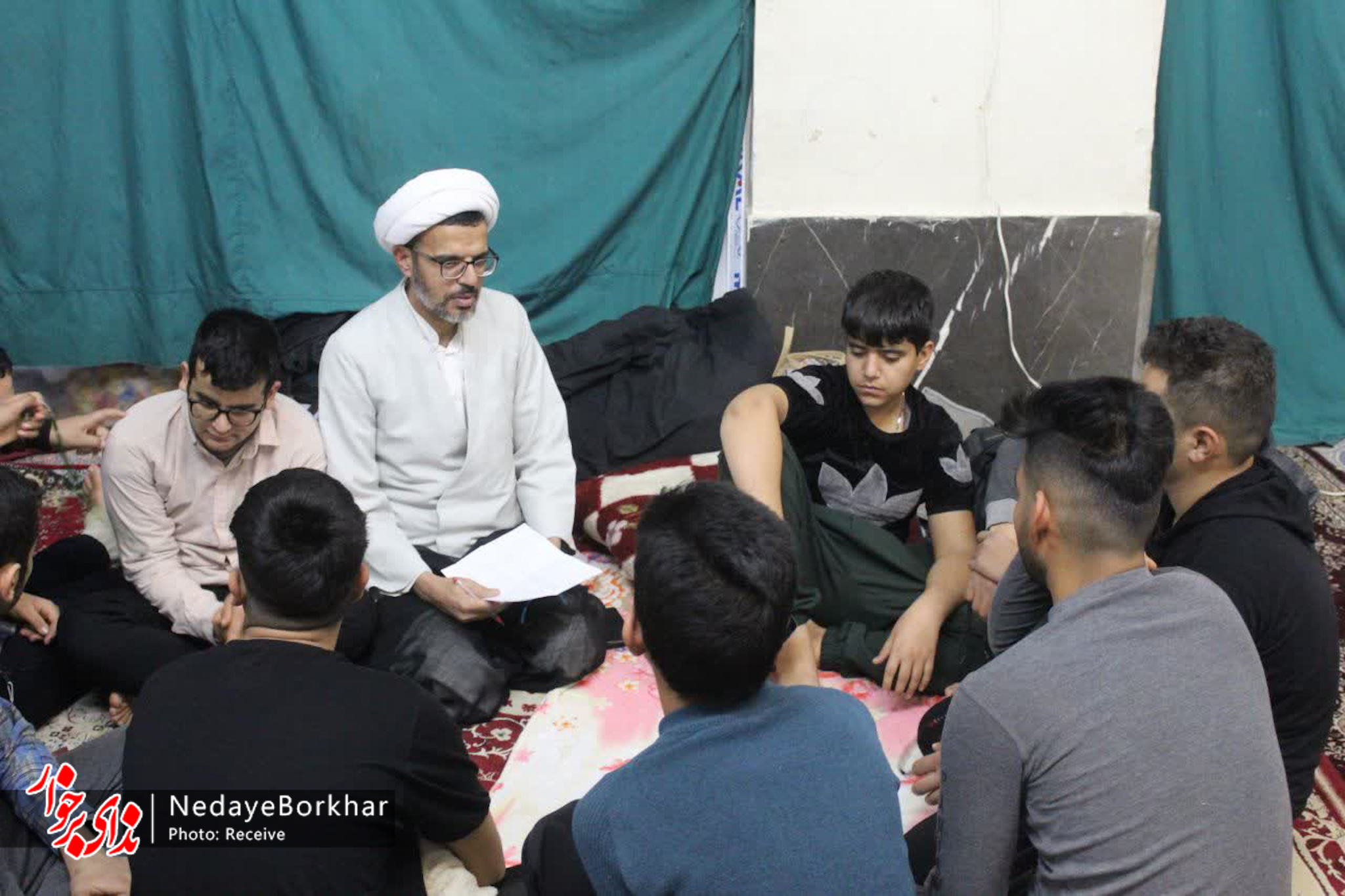 مراسم معنوی اعتکاف در مسجد جامع شاپورآباد + تصاویر