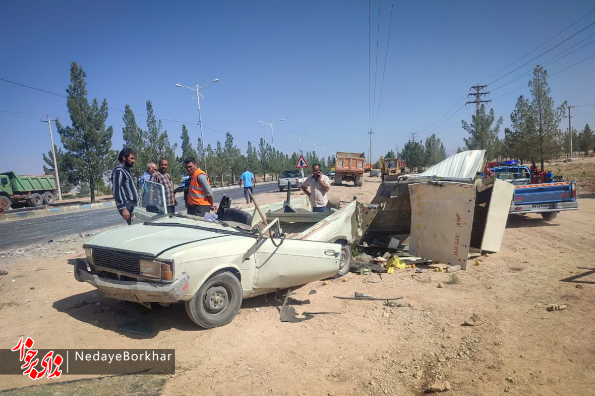 انحراف خودرو در محور حبیب آباد به کمشچه با یک مصدوم+ تصاویر