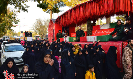 تصاویر| تجلی وحدت و وفاداری در مراسم استقبال از شهدای گمنام در شهر دولت‌ آباد