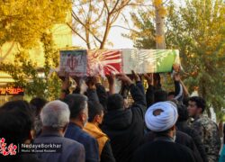 تصاویر| شهر دستگرد آکنده از عطر حضور شهدای گمنام کاروان اهالی بهشت