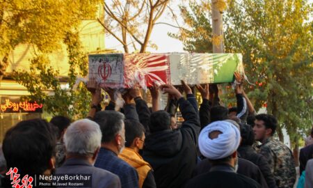 تصاویر| شهر دستگرد آکنده از عطر حضور شهدای گمنام کاروان اهالی بهشت