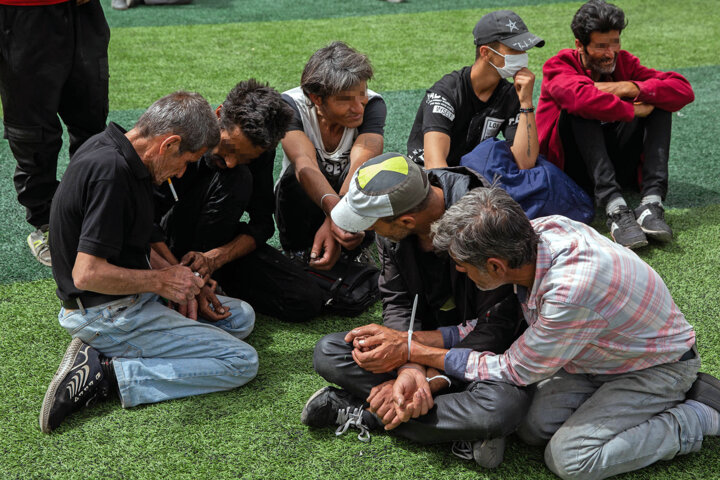 اجرای طرح آرامش و جمع‌آوری معتادان متجاهر در برخوار