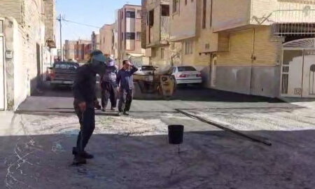 آسفالت کوچه‌های پشت پارک معراج دولت آباد ترمیم شد