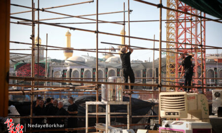 تصاویر| خدمت‌رسانی موکب انصارالرضا (ع) اهالی حبیب آباد در کربلا