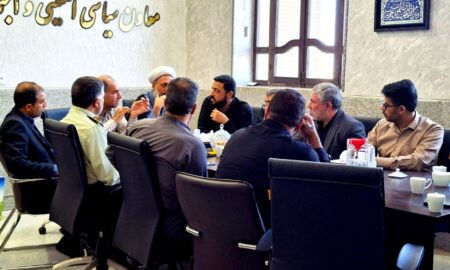 جلسه هماهنگی مراسمات وداع و تشییع شهید مهدی مهدوی‌کیا در برخوار