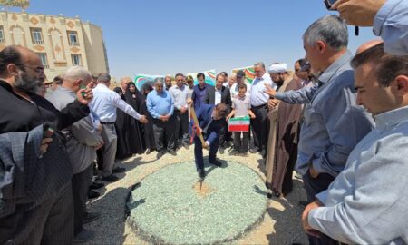 ذکرخانه علی‌بن‌ابیطالب (ع) در دولت آباد کلنگ‌زنی شد